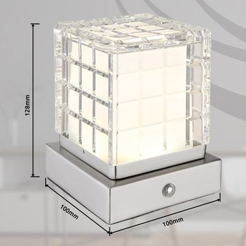 Stolní lampa LUNKI I stříbrná 11