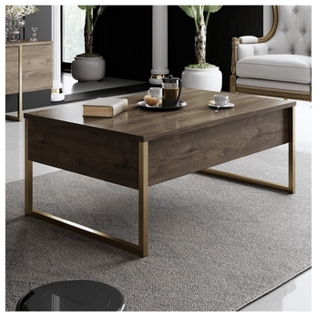 Konferenční stolek LUXE ořech/zlatá 1