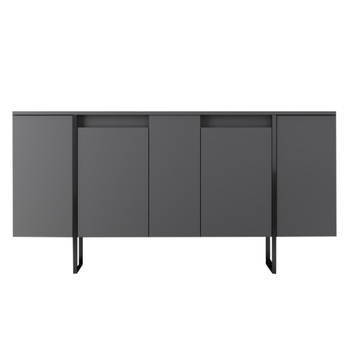 Komoda LUXE antracitová/černá 2
