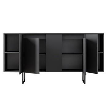 Komoda LUXE antracitová/černá 3