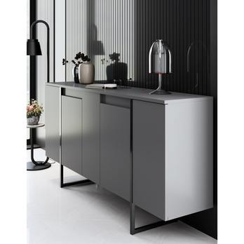 Komoda LUXE antracitová/černá 7