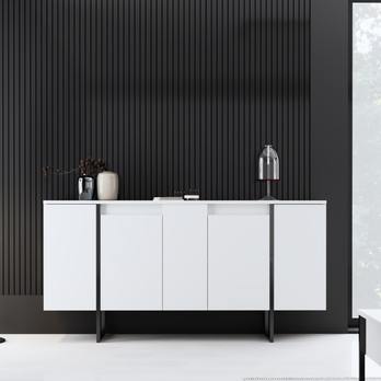 Komoda LUXE bílá/černá 4