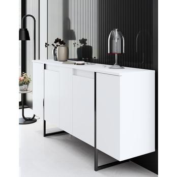Komoda LUXE bílá/černá 7