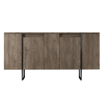 Komoda LUXE ořech/černá 2