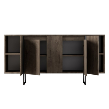 Komoda LUXE ořech/černá 3