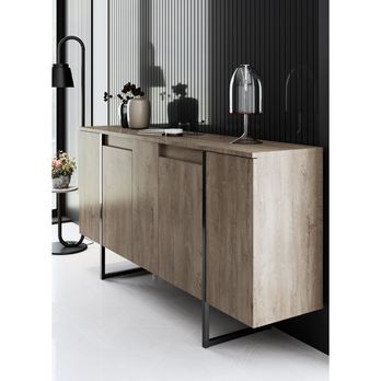 Komoda LUXE ořech/černá 7