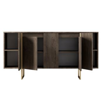 Komoda LUXE ořech/zlatá 3