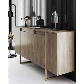 Komoda LUXE ořech/zlatá 7