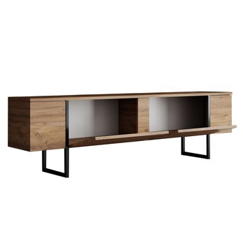 TV komoda LUXE borovice atlantic/černá 2