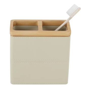 Stojan na zubní kartáčky LUXE béžová/přírodní 1