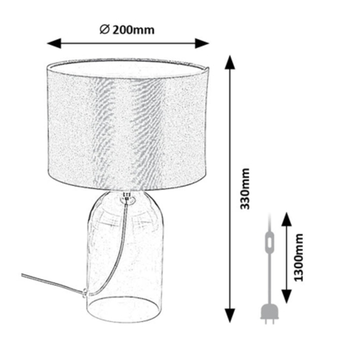 Stolní lampa LUXIN 2 šedá 5