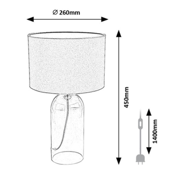 Stolní lampa LUXIN šedá 6