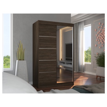 Šatní skříň LYNA čokoládově hnědá 4