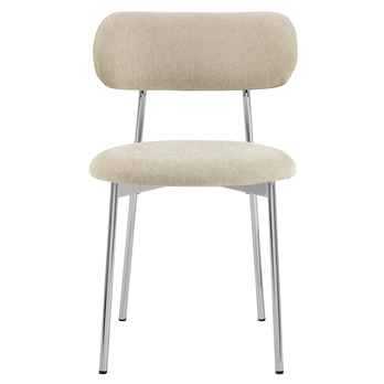 Jídelní židle LYRIC písková/chrom 2