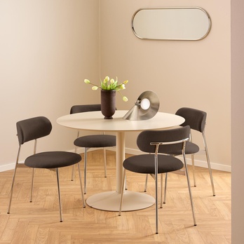 Jídelní židle LYRIC hnědá/chrom 1