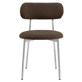 Jídelní židle LYRIC hnědá/chrom 2