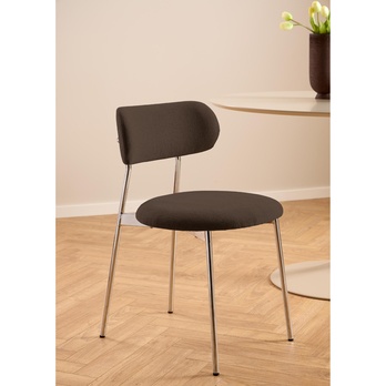 Jídelní židle LYRIC hnědá/chrom 8