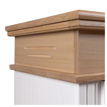 Komoda  LYSANDRA 4D bílá/hnědá 3