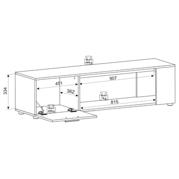 Obývací stěna MAD I dub wotan/bílá 2