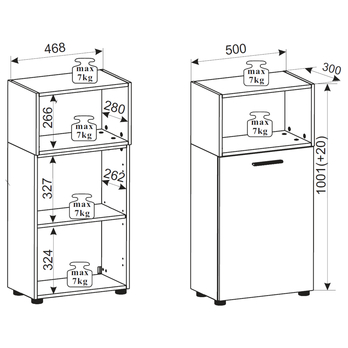 Obývací stěna MAD I dub wotan/bílá 3