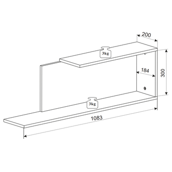 Obývací stěna MAD I dub wotan/bílá 4