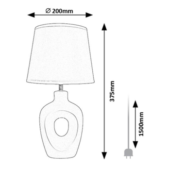 Stolní lampa MADELOR béžová 2