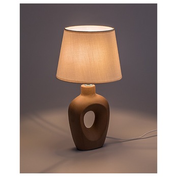 Stolní lampa MADELOR hnědá/béžová 1