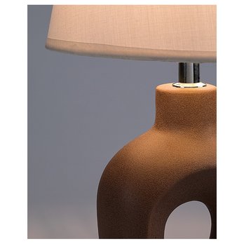 Stolní lampa MADELOR hnědá/béžová 4
