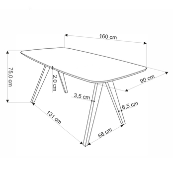 Jídelní stůl MAGEIL ořech 16