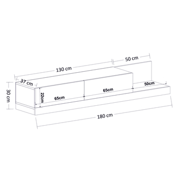 TV komoda MAJOR antracitová/ořech 6
