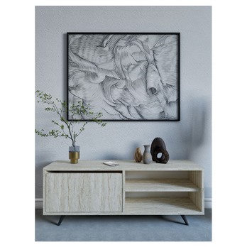 TV stolek MAKU travertin 3