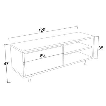 TV stolek MAKU travertin 4