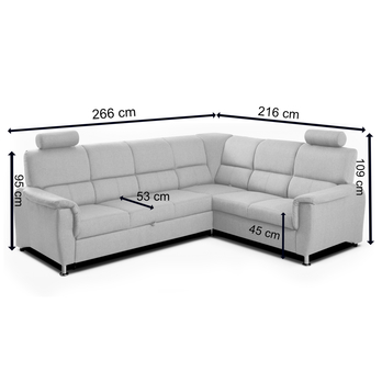 Sedací souprava MALAGA III pravá/šedá 4