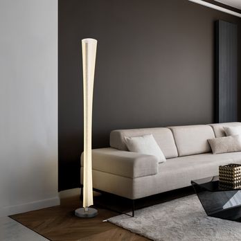 Stojací lampa MALINDA antracitová/průhledná 1