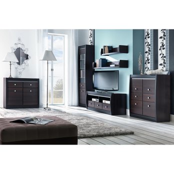 Komoda MALLORCA FR4 ořech tmavý/dub milano 4