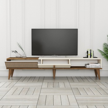 TV komoda  MALOMA 2 ořech/krémová 3