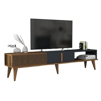 TV komoda  MALOMA 2 ořech/antracitová 2