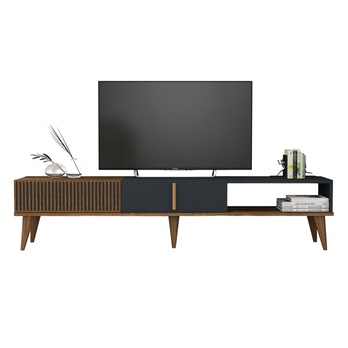 TV komoda  MALOMA 2 ořech/antracitová 4