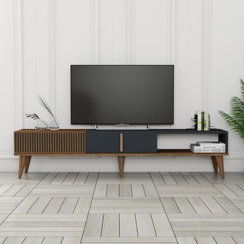 TV komoda  MALOMA 2 ořech/antracitová 5