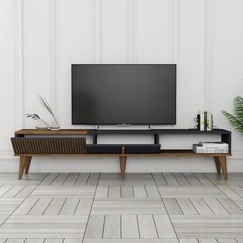 TV komoda  MALOMA 2 ořech/antracitová 6