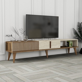 TV komoda  MALOMA 2 ořech/béžová 1