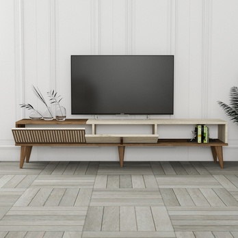 TV komoda  MALOMA 2 ořech/béžová 3