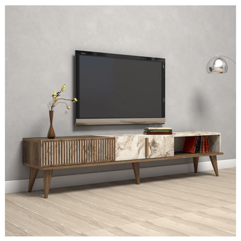 TV komoda  MALOMA 2 ořech/bílá 1
