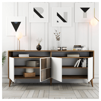 Komoda MALOMA ořech/bílá 2