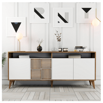 Komoda MALOMA ořech/bílá 1