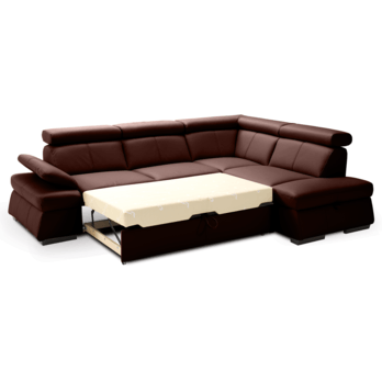 Sedací souprava MALPENSA pravá, tmavě hnědá 1