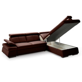 Sedací souprava MALPENSA pravá, tmavě hnědá 2