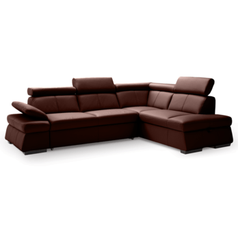 Sedací souprava MALPENSA pravá, tmavě hnědá 3