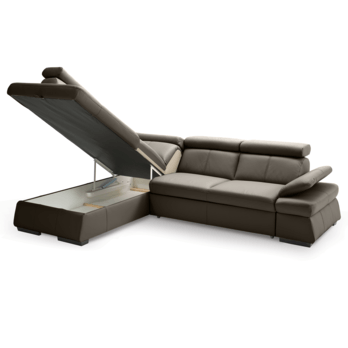 Sedací souprava MALPENSA levá, hnědá 2