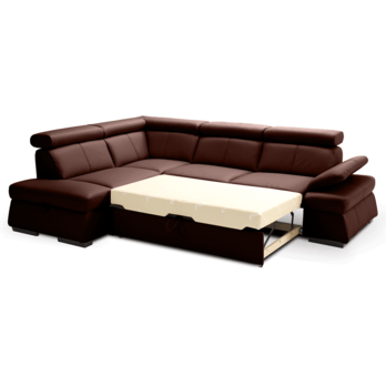 Sedací souprava MALPENSA levá, tmavě hnědá 1